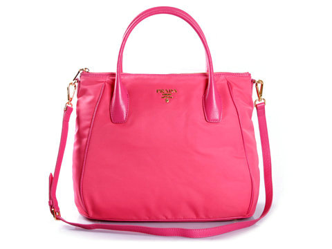 2014 Prada nylon jacquard shoulder bag BR4992 Rose - Click Image to Close